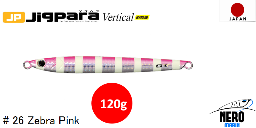 MC Jigpara Vertical Ikanago JPVIK-120gr #26 Zebra Pink