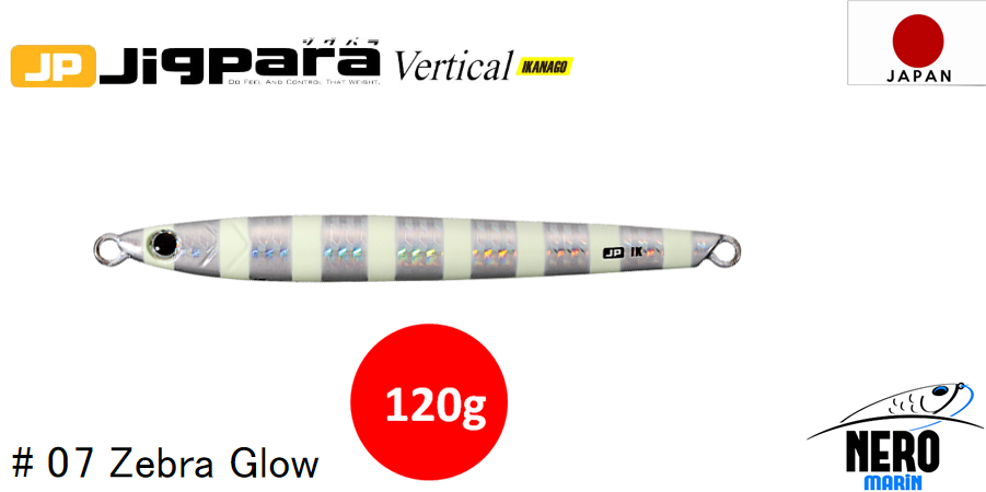 MC Jigpara Vertical Ikanago JPVIK-120gr #07 Zebra Glow