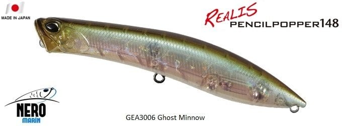 Realis Pencil Popper 148  GEA3006 / Ghost Minnow
