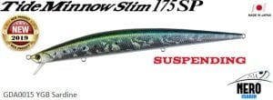 Tide Minnow Slim 175SP GDA0015 YGB Sardine