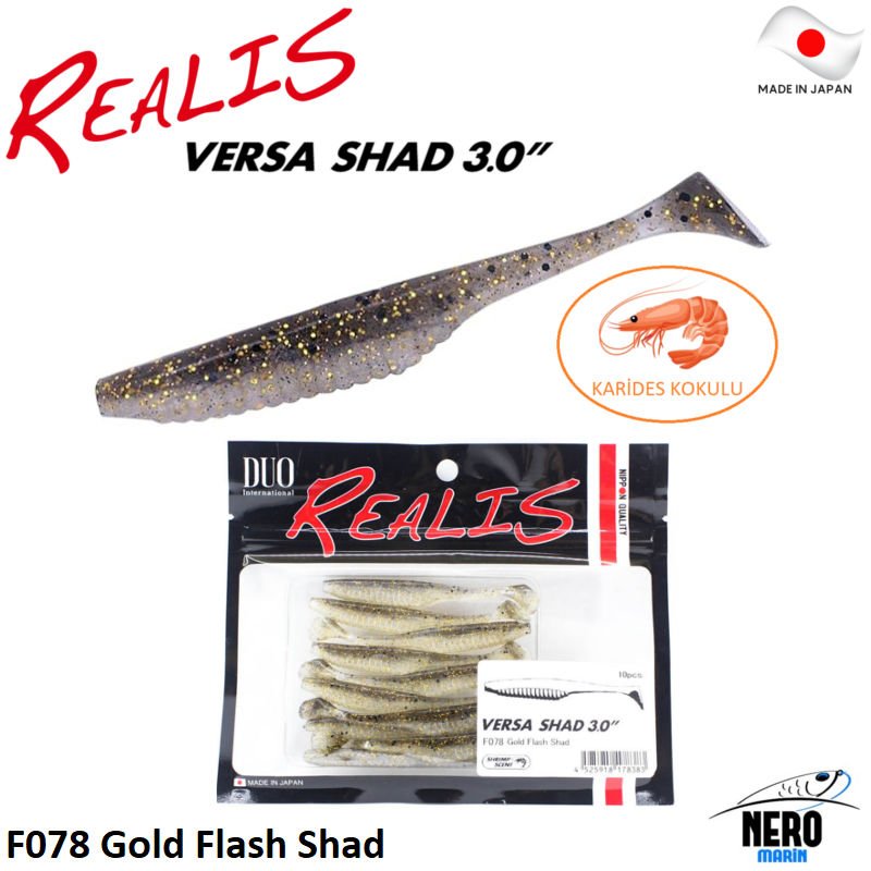 Duo Realis Versa Shad 3'' Silikon Yem F078 Gold Flash Shad