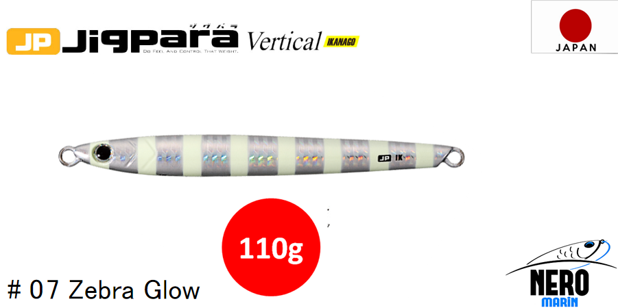 MC Jigpara Vertical Ikanago JPVIK-110gr #07 Zebra Glow