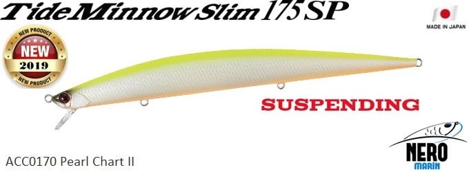 Tide Minnow Slim 175SP ACC0170 Pearl Chart II