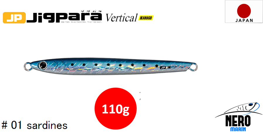 MC Jigpara Vertical Ikanago JPVIK-110gr #01 Iwashı