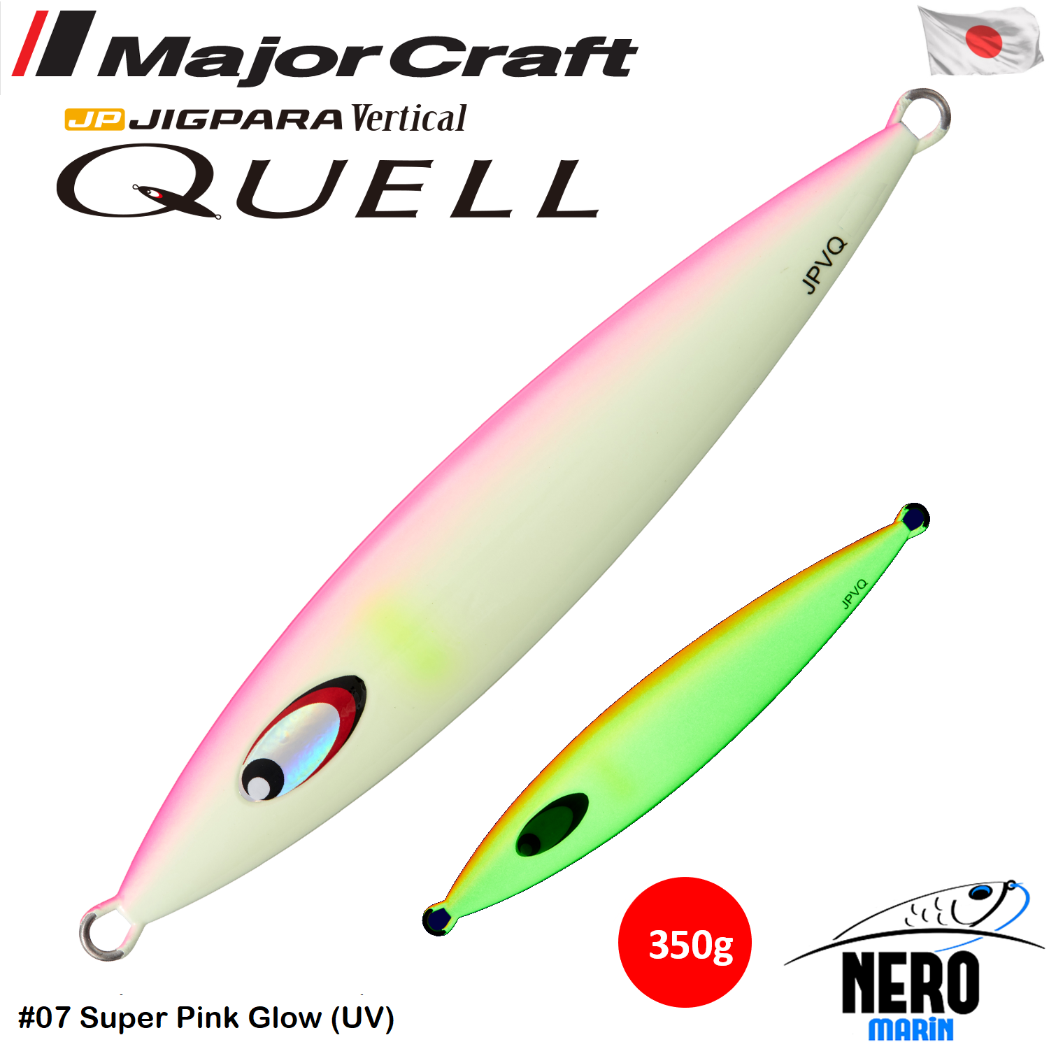 MC Jigpara Vertical Quell JPVQ-350 Jig #07 Super Pink Glow (UV)