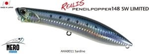 Realis Pencil Popper SW Limited 148SW  AHA0011 / Sardine