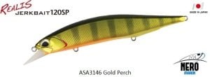 Realis Jerkbait 120SP ASA3146 Gold Perch