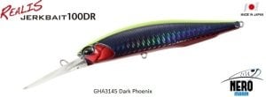 Realis Jerkbait 100DR  GHA3145 / Dark Phoenix