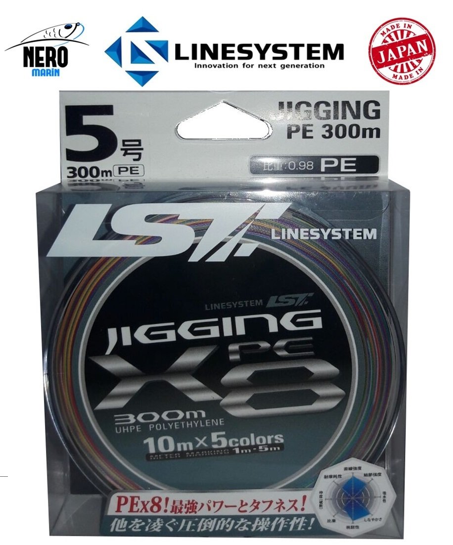 Linesystem Jigging X8 300mt. PE 5.0