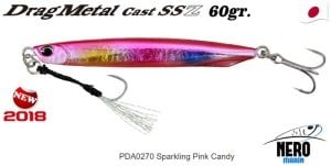 Drag Metal Cast Super Slim SSZ Jig 60gr. PJA0270 / Sparkling Pink Candy