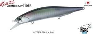 Realis Jerkbait 110SP  CCC3190 / Ghost M Shad