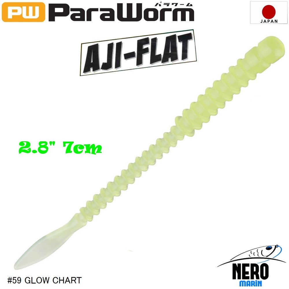 MC Para Worm PW-AJIFLAT 2.8'' #59 Glow Chart