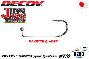 Decoy JIG-11S Strong Wire Jighead İğnesi Silver #7/0 (4 Adet / Paket)