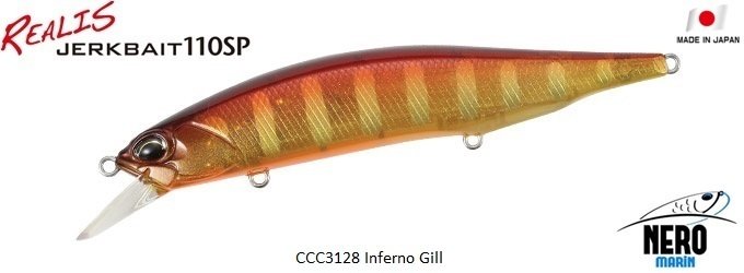 Realis Jerkbait 110SP  CCC3128 / Inferno Gill