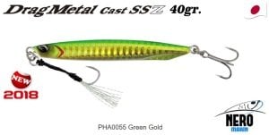 Drag Metal Cast Super Slim SSZ Jig 40gr. PHA0055 / Green Gold