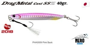 Drag Metal Cast Super Slim SSZ Jig 40gr. PHA0009 / Pink Back
