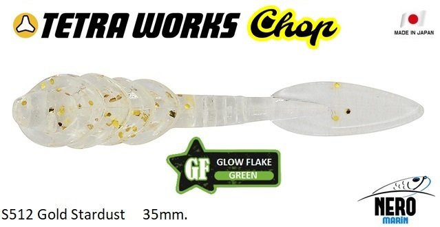 Tetra Works Chop Silikon 35mm. S512 / Gold Stardust