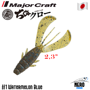 MC BKP-Claw Slilikon Yem 2.3 #001 WATER MELON BLUE