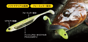 Flash J Shad 4'' Plus  SW 124 red Silver