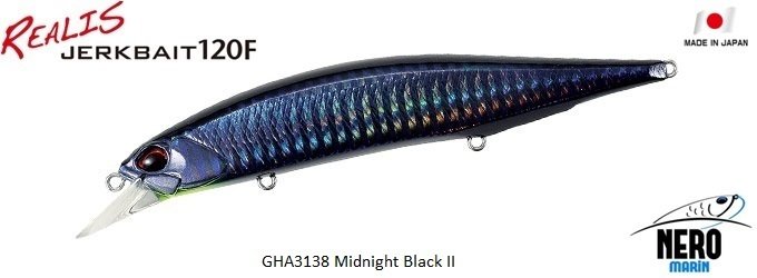 Realis Jerkbait 120F GHA3138 / Midnight Black II