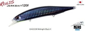Realis Jerkbait 120F GHA3138 / Midnight Black II