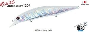 Realis Jerkbait 120F AJO0091 / Ivory Halo