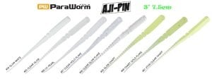 MC Para Worm PW-AJIPIN 3'' #57 Clear Hollow Flake