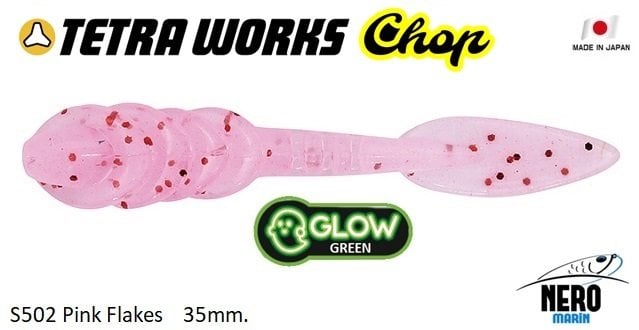 Tetra Works Chop Silikon 35mm. S502 / Pink Flakes