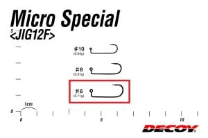 Decoy JIG-12F Micro SP Jighead İğnesi #10 (9 Adet / Paket)
