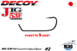 Decoy JIG-53F 60°Limerick-F Jighead İğnesi #2 (9 Adet / Paket)