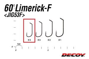 Decoy JIG-53F 60°Limerick-F Jighead İğnesi #4 (9 Adet / Paket)