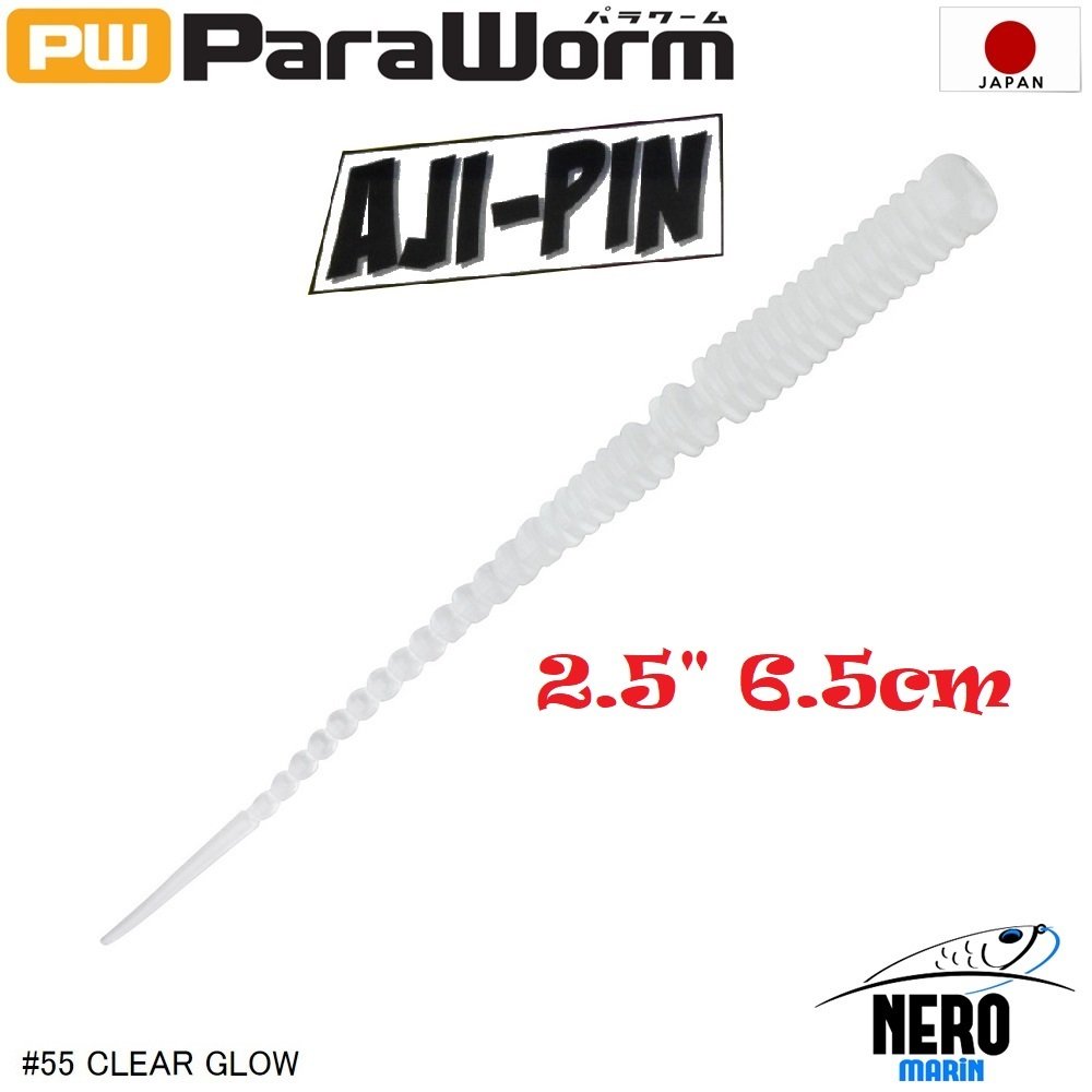MC Para Worm PW-AJIPIN 2.5'' #55 Clear Glow