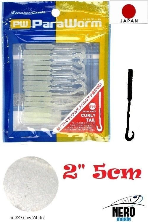 MC Para Worm PW-CURLY 2'' #38 Glow White