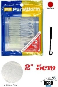 MC Para Worm PW-CURLY 2'' #38 Glow White