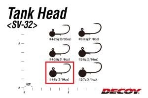 Decoy SV-32 Tank Head Jighead #4-5gr (4 Adet / Paket)