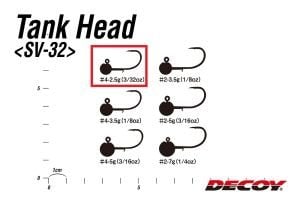 Decoy SV-32 Tank Head Jighead #4-2.5gr (4 Adet / Paket)