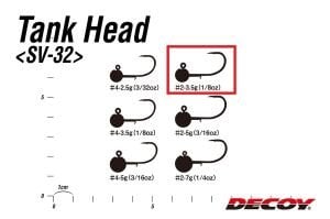 Decoy SV-32 Tank Head Jighead #2-3.5gr (4 Adet / Paket)