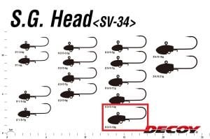Decoy SV-34 S.G. Head Jighead #3/0-18gr (2 Adet / Paket)