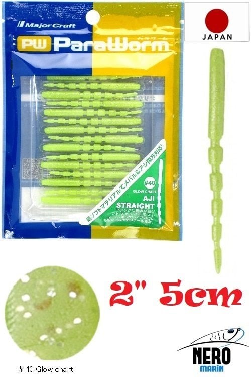 MC Para Worm PW-AJI 2'' #40 Glow Chart