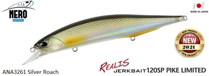 Realis Jerkbait 120SP Pike ANA3261 Silver Roach