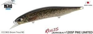 Realis Jerkbait 120SP Pike  CCC3815 Brown Trout ND