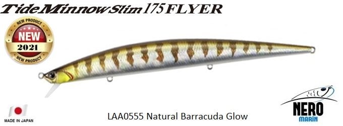 Tide Minnow Slim Flyer 175 LAA0555 Natural Barracuda Glow