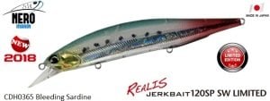 Realis Jerkbait 120SP SW CDH0365 Bleeding Sardine