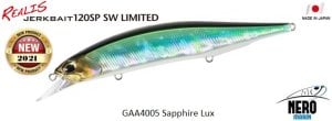 Realis Jerkbait 120SP SW GAA4005 Sapphire Lux