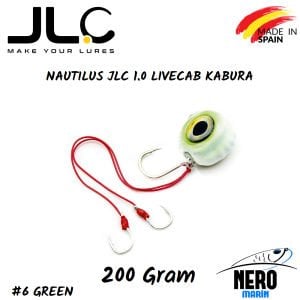 JLC Nautilus 1.0 Live Kab Canlı Yem İçin Kaburar 200gr. #6 Green