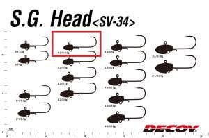 Decoy SV-34 S.G. Head Jighead #2/0-3.5gr (4 Adet / Paket)