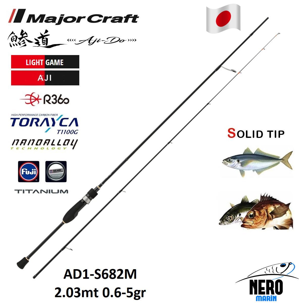 MC 1G Ajido Aji Kamış AD1-S682M 203cm. 0.6-5g