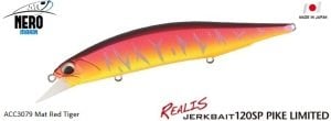 Realis Jerkbait 120SP Pike  ACC3079 Mat Red Tiger