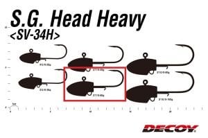 Decoy SV-34H S.G. Head Heavy Jighead SW #7/0-60g (2 Adet / Paket)
