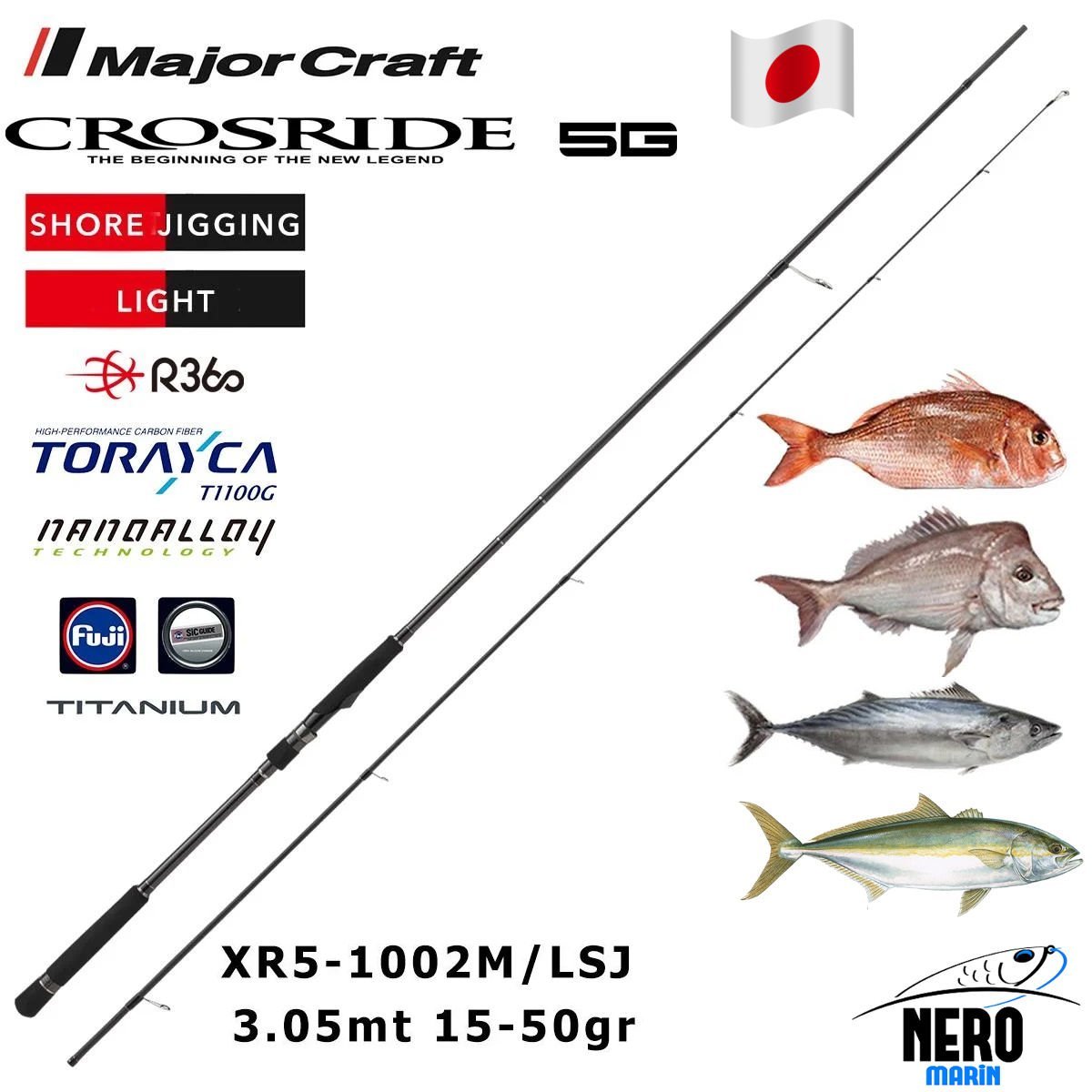 MC Crosride XR5-1002M/LSJ 3.05mt 15-50gr (2P) Light Shore Jigging Kamış